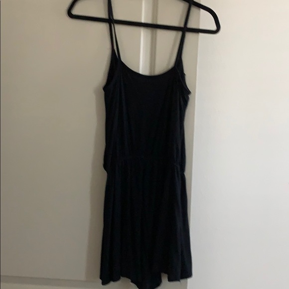 Enough About Me Black Ruffle front short Romper S - Picture 3 of 4